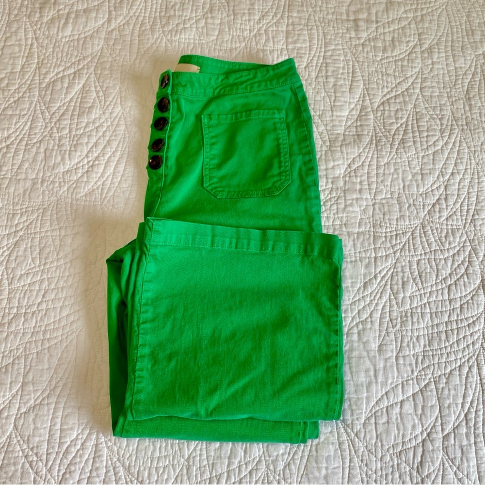 Paloma Wool Margherita wide leg high waist Green  pants 8 - Picture 12 of 14